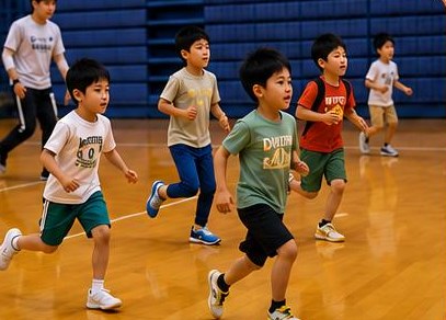 かけっこを楽しむ子どもたち